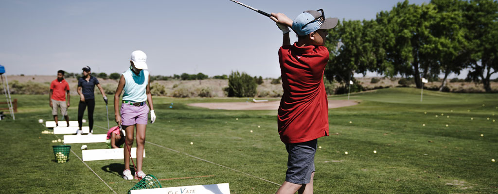 Wide angle view of greenside bunker